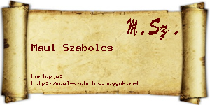 Maul Szabolcs névjegykártya