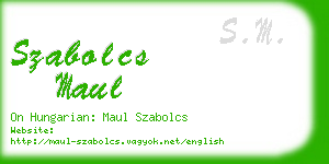 szabolcs maul business card